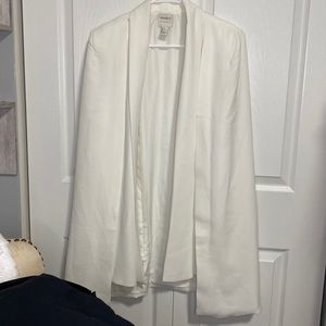 Off White sleeveless blazer/cape